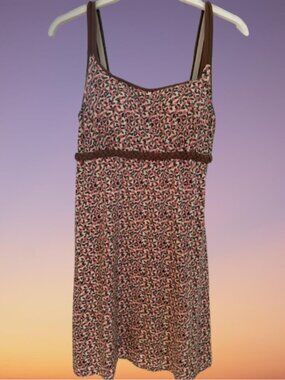 Sleeveless Dress Built-In Bra Cotton Stretch Size Large Denver Hayes Summer